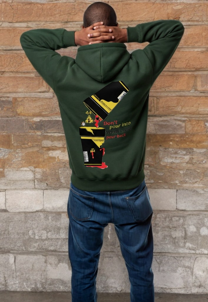 "Limited Energy – Pour Wisely" Graphic Cotton Hoodie