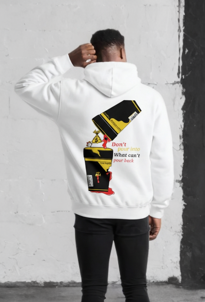 "Limited Energy – Pour Wisely" Graphic Cotton Hoodie
