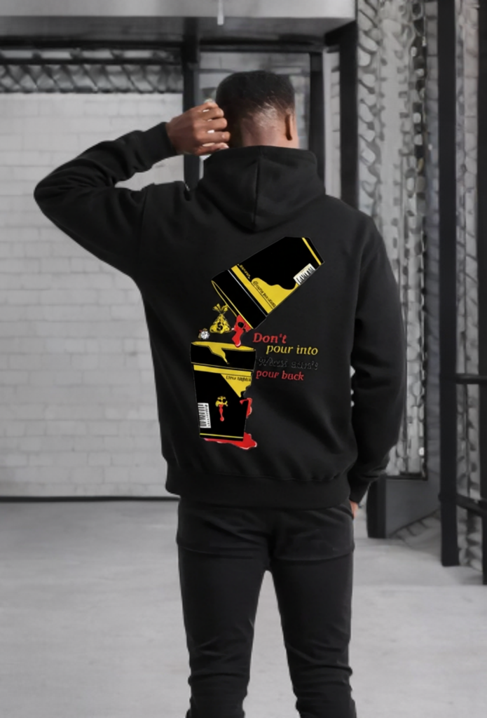 "Limited Energy – Pour Wisely" Graphic Cotton Hoodie